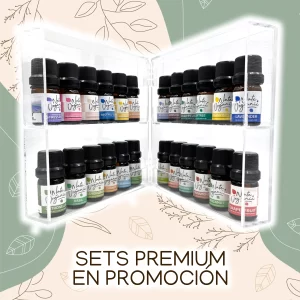 Set de 24 aceites esenciales de 5ml en un libro acr&iacute;lico